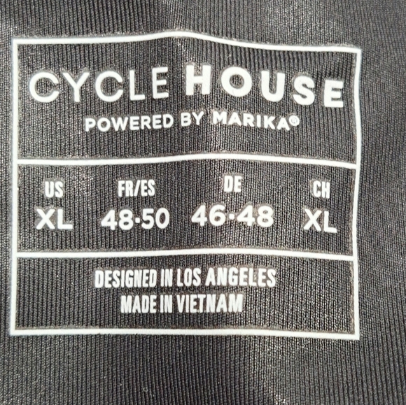 NWT Cycle House Shiny Black Workout Leggings    Size XL - Picture 8 of 10